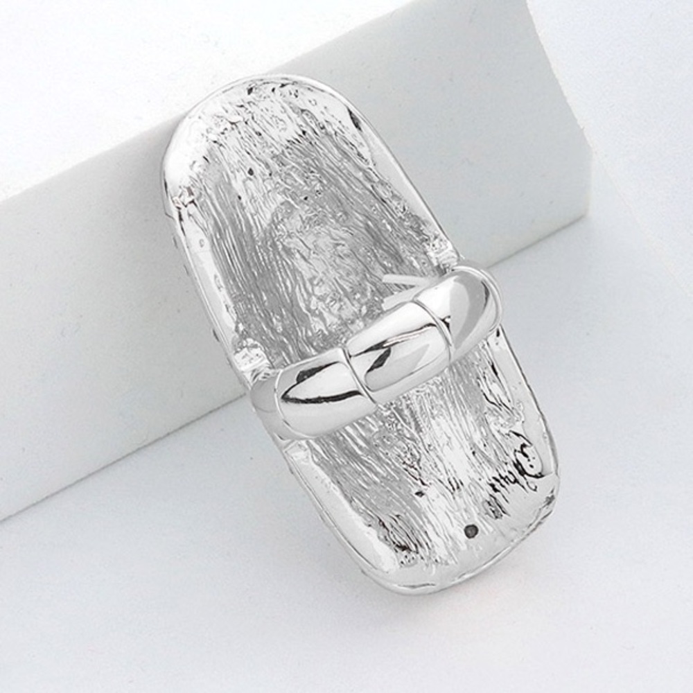 Turquoise Crystal cz Pave Set Dome Cocktail Statement long ladies Ring Silver - Picture 2 of 2